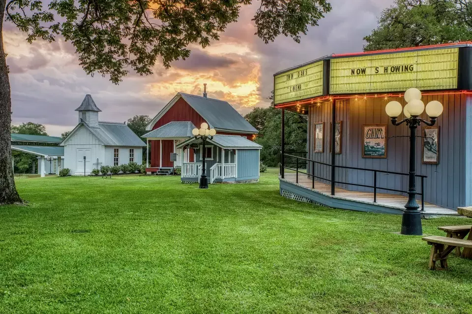 Historic ranch buildings at Twin Oaks