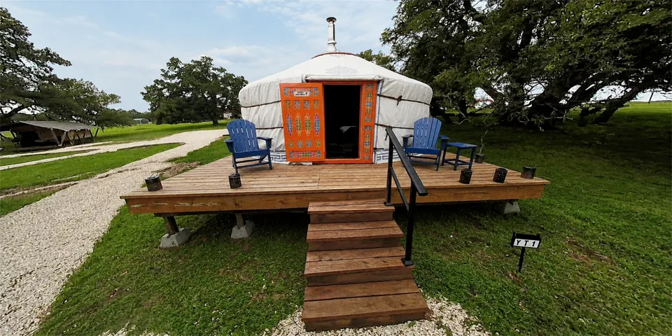 Yurt accommodation on the ranch